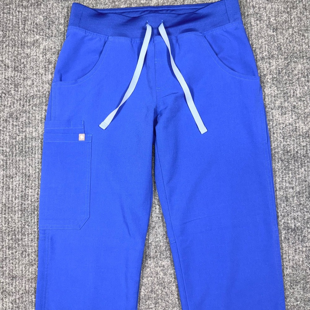 FIGS Technical Collection Royal Blue Scrub Pants XS T21004P Drawstring Cargo - Picture 10 of 10